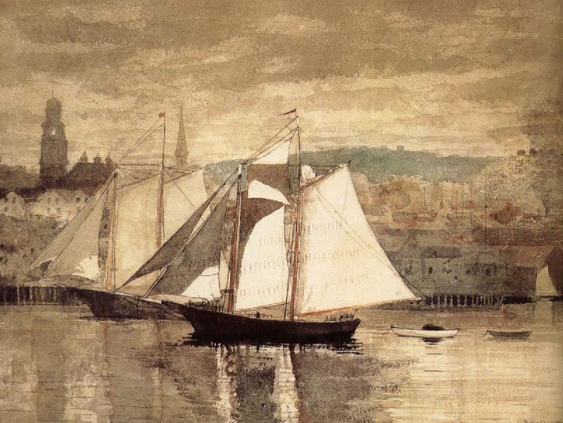 Winslow Homer Glastre Bay Yacht France oil painting art
